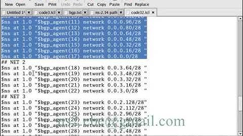 Implementation of Border Gateway Protocol BGP in NS2