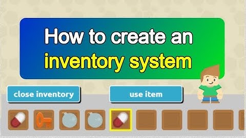 How to create an Inventory System - Easy Game Maker tutorial