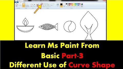 how to draw in ms paint | curve shape drawing | drawing in paint in computer part-3 #purangondaliya