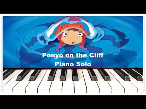 Ponyo on the Cliff (from "Ponyo") - Piano Solo [Synthesia]