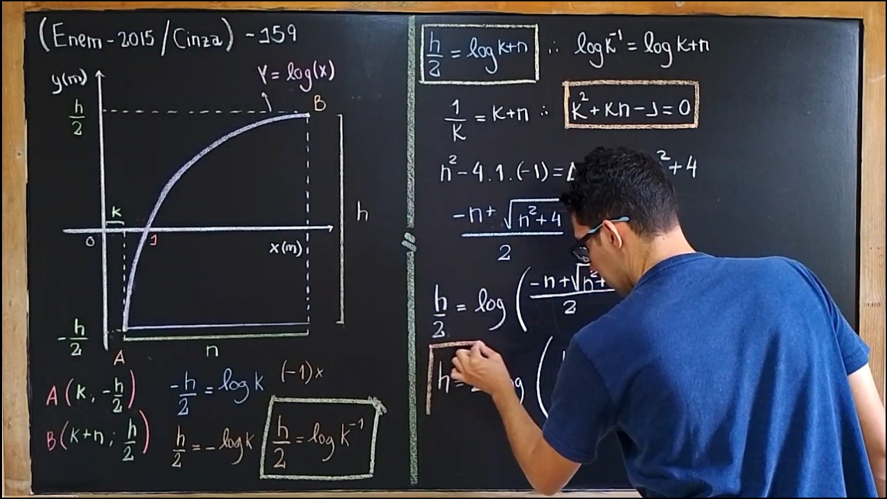 (Logaritmo) - A questão mais difícil da prova do ENEM 2015.