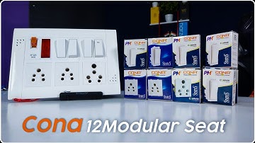 Cona 12Modular Seat complete || Cona Switch Socket modular board  @electricworkcenter