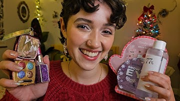 ASMR Cozy Christmas Pampering 🎄 (personal attention, whispered, scalp massage, skincare)