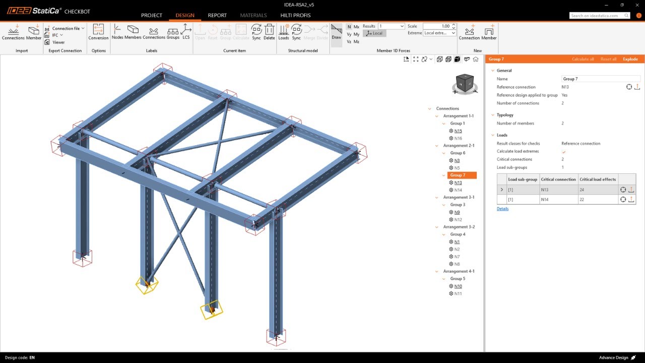 Advance Design 2026 to IDEA StatiCa workflow via Checkbot for steel ...