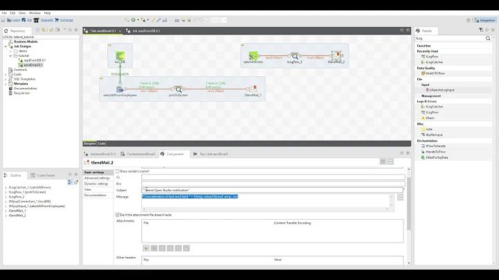 Talend tutorial part 9 how to try catch whole job