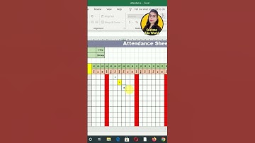 Make automatic attendance sheet in excel #shorts