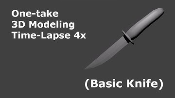 One-take 3D Modeling Time-Lapse 4x (Basic Knife)