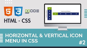 Horizontal & Vertical Icon Bar | Create a Navigation Bar with Icon Using HTML & CSS
