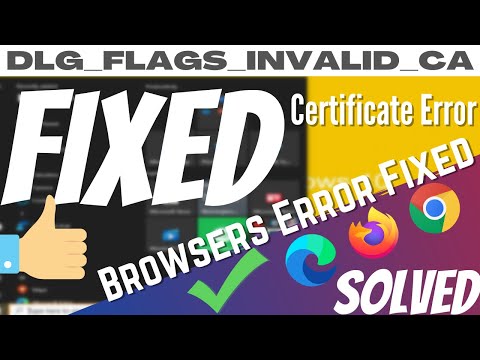 DLG FLAGS INVALID CA | DLG_FLAGS_INVALID_CA  windows 10 Certificate Error ( Step by Step )