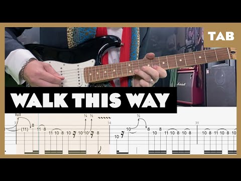 Walk This Way Aerosmith Cover | Guitar Tab | Lesson | Tutorial