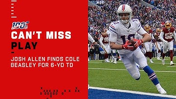 Josh Allen Finds Cole Beasley for a 6-Yd TD Pass
