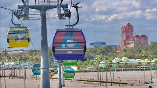 Riding The Disney Skyliner - Filmed in 4K | Walt Disney World Transportation Orlando Florida 2021