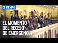 El momento del receso de emergencia en el Senado por irrupción de manifestantes en el Capitolio