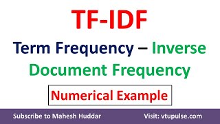 TF IDF – Term Frequency – Inverse Document Frequency Text Classification by Dr. Mahesh Huddar screenshot 5