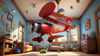 Three Toy Planes Zoom in the Sky | Flying Counting Song for Kids | Fun Nursery Rhyme