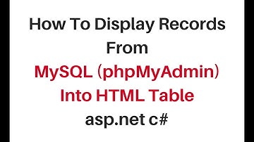 display data into html table from mysql (phpmyadmin) c# asp.net4.6