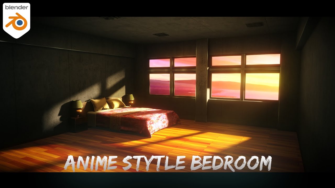 Anime Style bedroom In Blender 🫡 | Blender Tutorial - YouTube