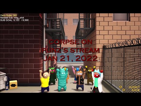 Corpse Husband on Punz's stream - Gang Beasts (JAN 21, 2022)