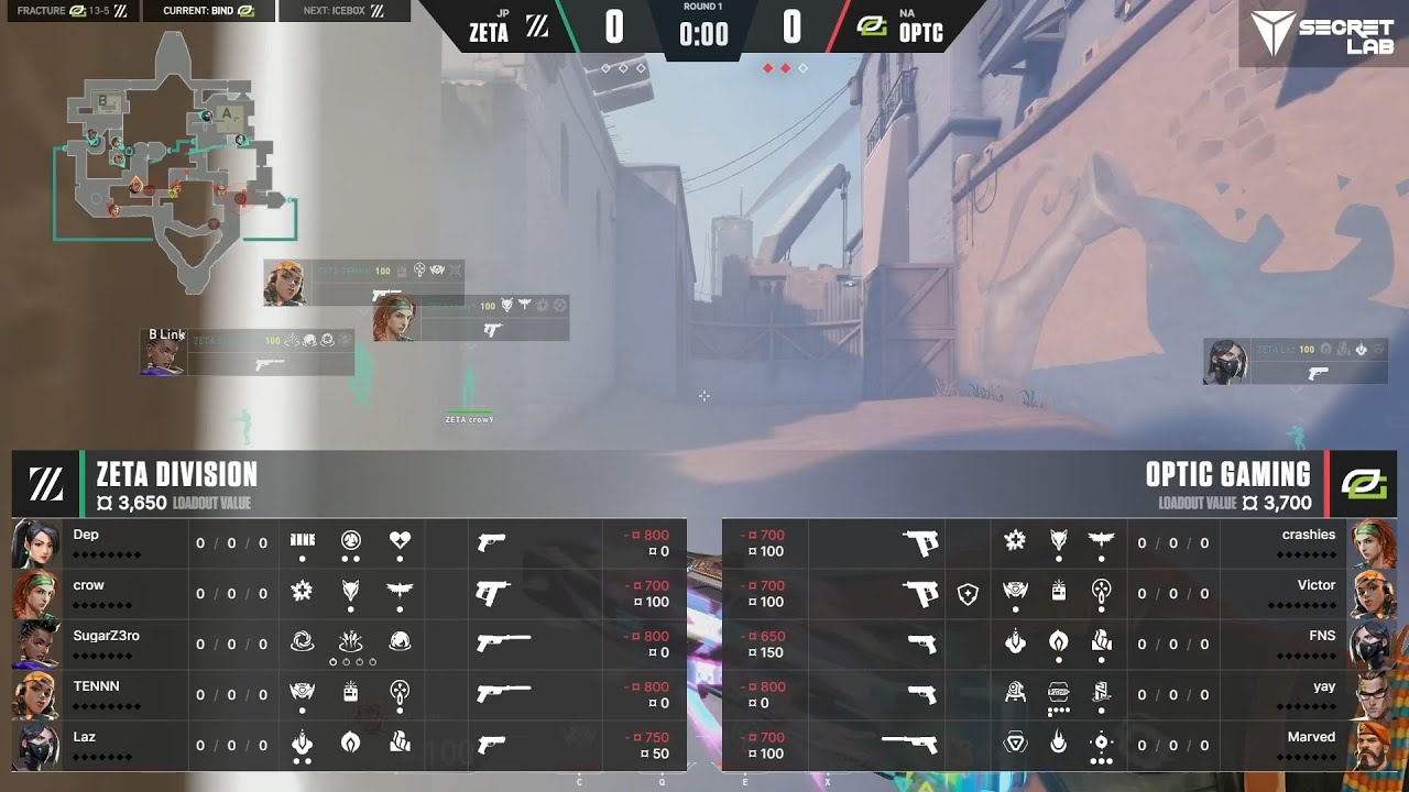 OPTIC GAMING VS ZETA DIVISION BIND MAP 3 VCT MASTERS REYKJAVIK