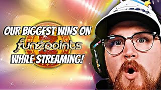🤑🎰🤯 OUR BIGGEST SLOT WINS ON FUNZPOINTS WHILE STREAMING!