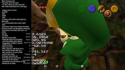 Botw chus with skulltula push setup 1 stick and nut (oot calendar 2021 day 25)