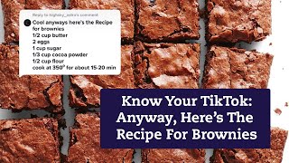 Anyway, Here's That Brownie Recipe From TikTok