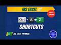 MS Excel Ctrl + A to Ctrl + Z Shortcuts Explanation in Telugu with Examples | Tech Talks With Raju