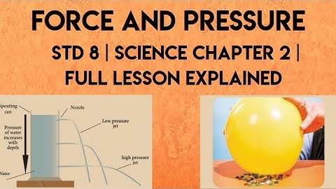 Force and pressure | 8th std | Science |unit 2 |TERM 1|samacheer kalvi|tnpsc|what is surface tension