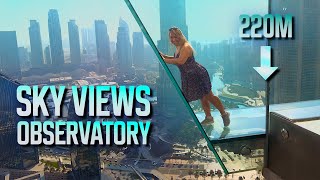 Стеклянная горка на высоте 220 метров в Дубае! Sky Views Observatory Dubai - влог.