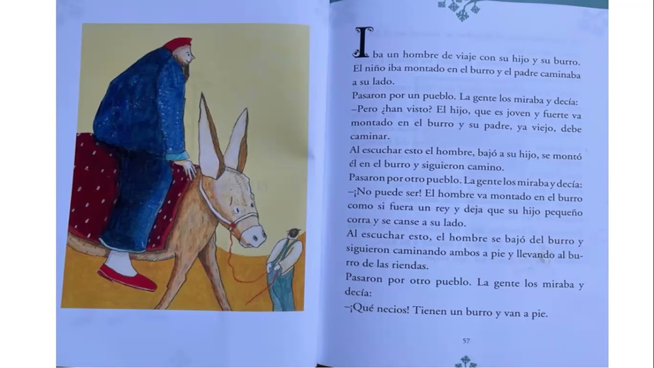 El hombre, su hijo y el burro - El libro de oro de las fábulas - YouTube