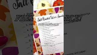 Free Fall Bucket List Printable! Perfect to do with kids! #freeprintable #fall #fallactivities