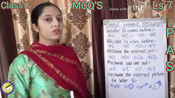 CLASS 1... SUBJECT: ENGLISH... LS 7... MCQ