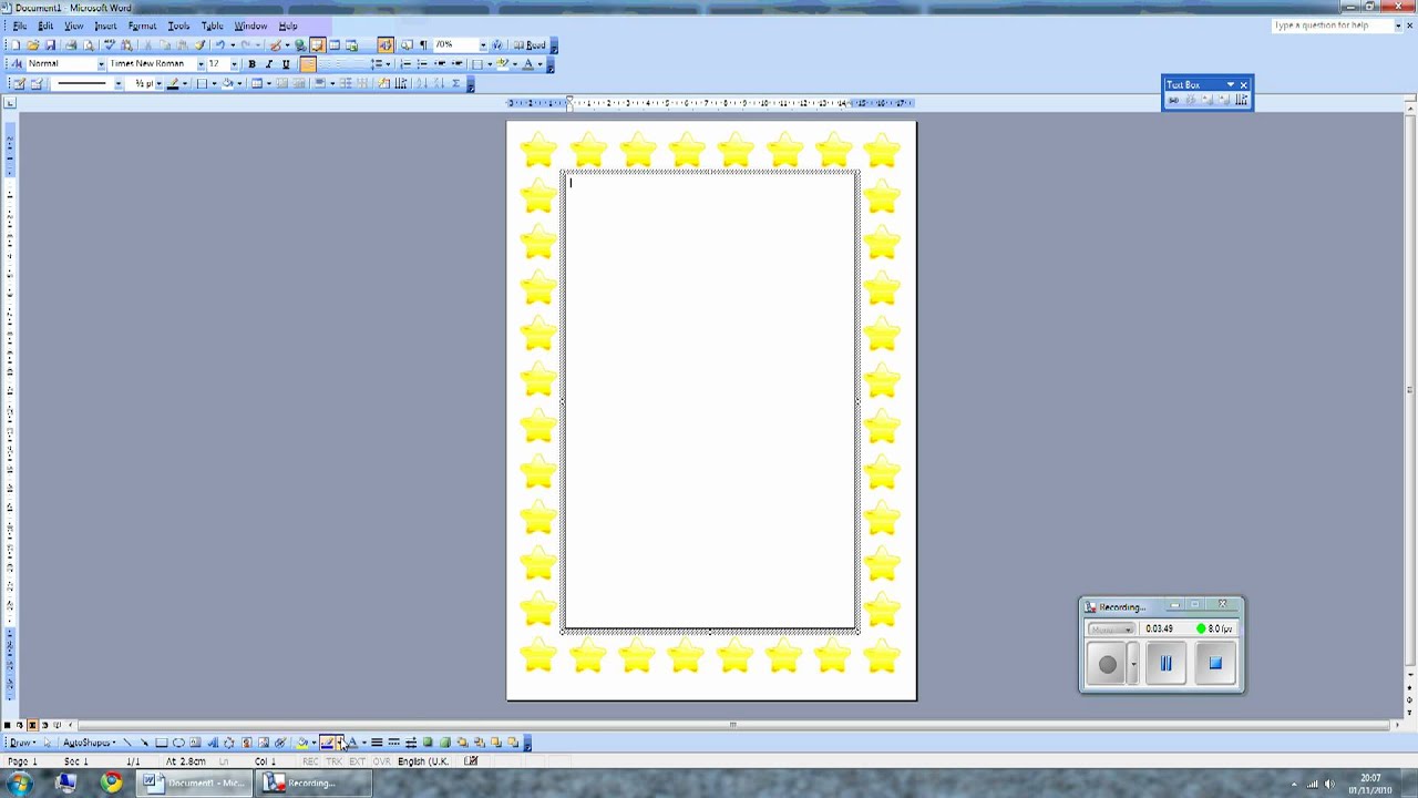 custom microsoft word border