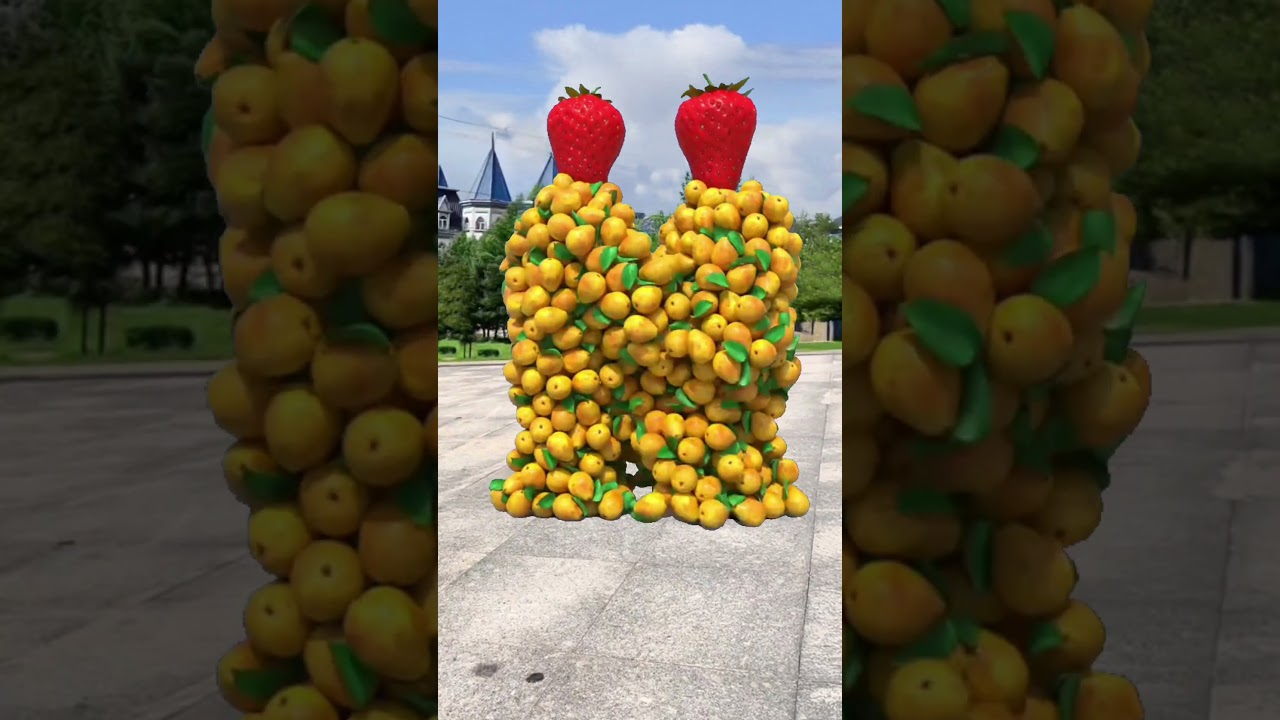 Создайте желтых персонажей овощей и фруктов🍋🍍, которые могут ходить и сталкиваться...