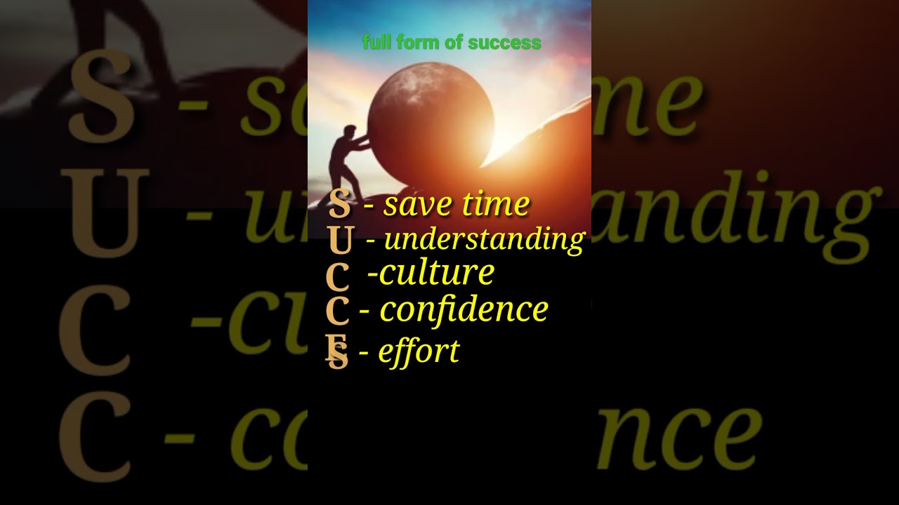 full form of success। writing video।