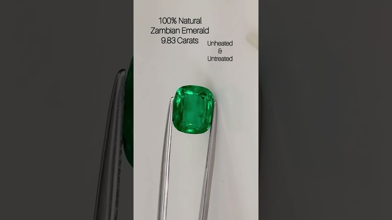 100% NATURAL ZAMBIAN EMERALD – 9.83 CARATS 💚✨ Unheated & Untreated – Absolute Natural 