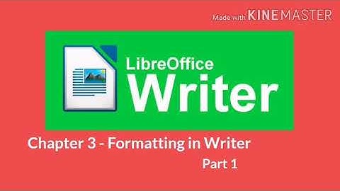 Formatting in Libreoffice Writer