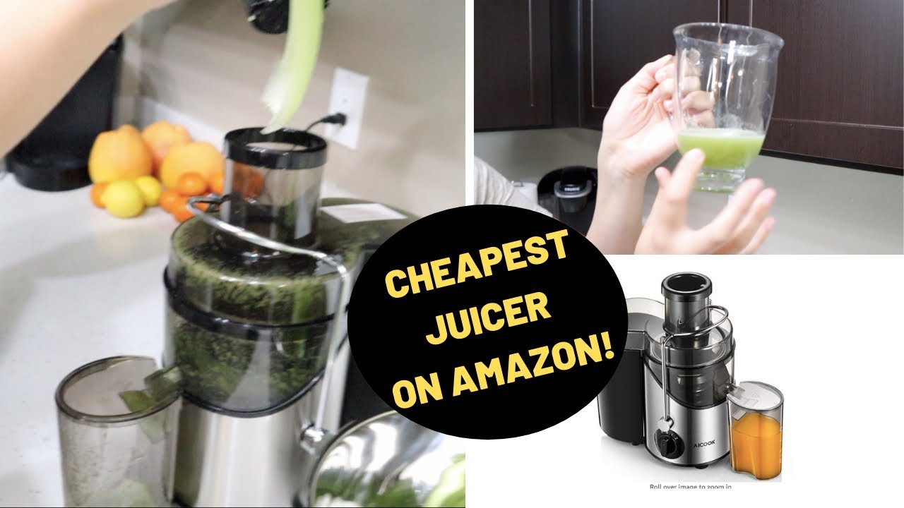 Juicer, 1000W Juicer Machine, 75mm Wide Mouth, Aicok Dual Speed Mode, Stainless Steel, Easy Clean, Silver