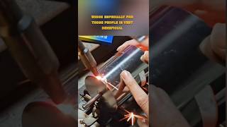 Easy way to weld pipe with fiber  laser welding #laser #tubeweld #laserwelding #machine
