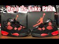 Air Jordan 4 Crimson/Red Thunder Real Vs Fake Pt 2. Scary good updated Fakes