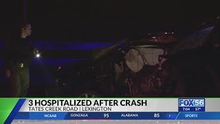 3 hospitalized in Lexington crash on Tates Creek Road