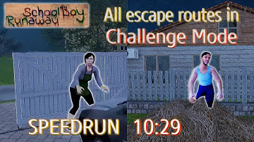 Schoolboy Runaway - Unlocking all escape routes in Challenge Mode. Speedrun (10:29)