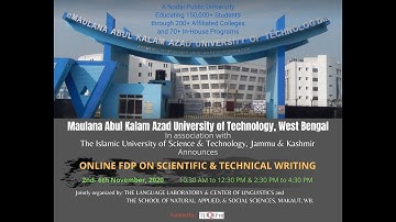 ONLINE FDP ON SCIENTIFIC & TECHNICAL WRITING. Day-III (MAKAUT, WB)