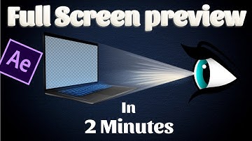 full screen preview in after effect