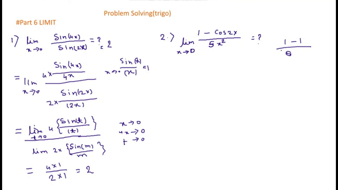 problem solving involving limits