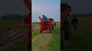Roter machine struggling in Indian narrow road. #machine #narrowroad #paddyseason