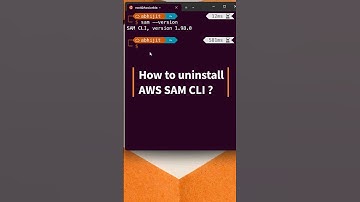 Uninstall AWS SAM CLI