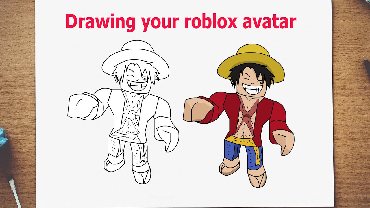 a few drawings i did of some of my roblox avatars : r/roblox