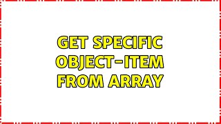 Get specific object-item from array