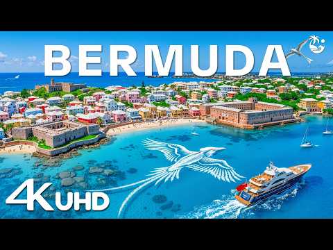 [4K] Bermuda 🇧🇲 Pink Sand Beaches, Atlantic Bays & Coastal Paradise Views